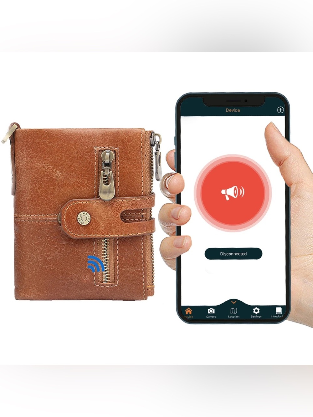 3 Smart Wallets GPS Tracker Card For Android And IOS Men Wallet Card Holder For